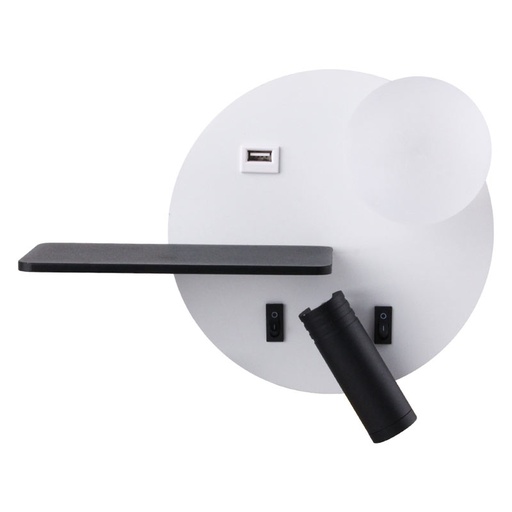 Liseuse DILIBED ALUK11 8W 70Lm/W USB AC85-265V