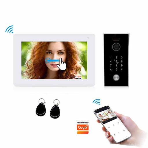 [CONVID13457] Vidéophone Wifi Digicode/Carte RFID Tuya APP DL-87225EPC