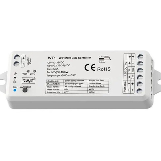Contrôleur RGB 3CH/4A V3 IP20 97*33*18mm  DC12-24V (copie)