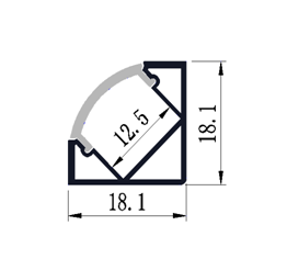 Profilé Aluminium pour LED LSP18-18