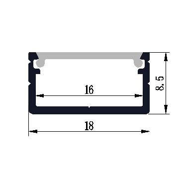 Profilé Aluminium pour LED LSP18-8.5
