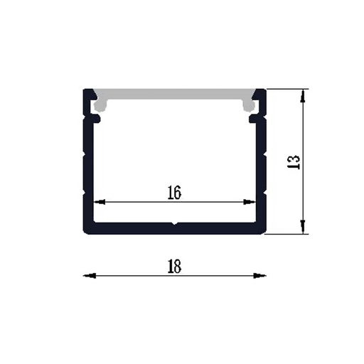 Profilé Aluminium pour LED LSP18-13