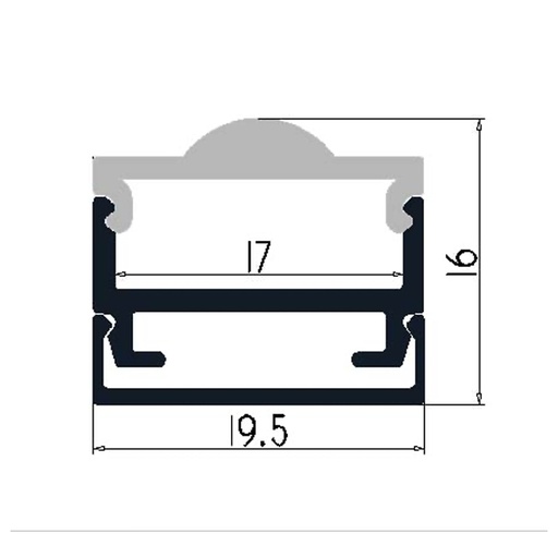 Profilé Aluminium pour LED LSP19.5-16