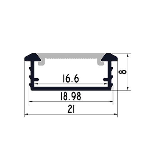 Profilé Alu KD-LSP20.5-27A / KD-LSP20.5-27B (copie) (copie)