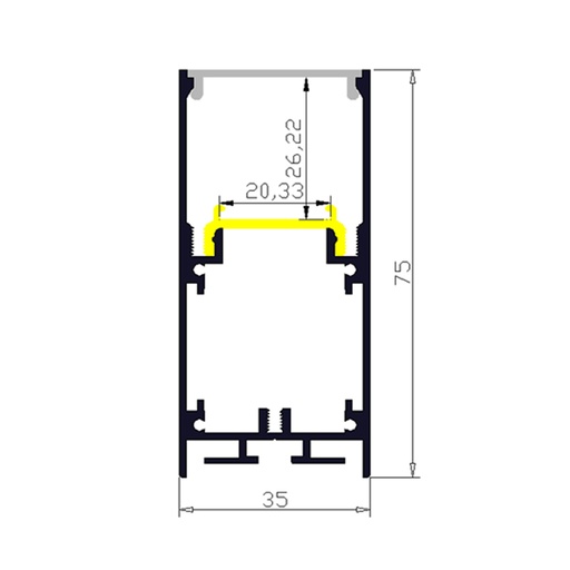 Profilé Alu KD-LSP35-75 (copie) (copie)