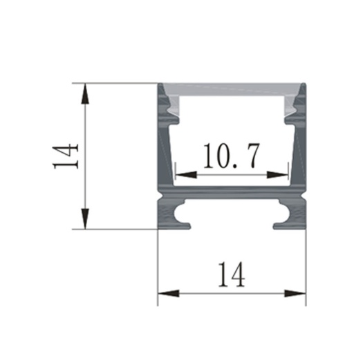 Profilé Aluminium pour LED Aimanté LSPM14-14